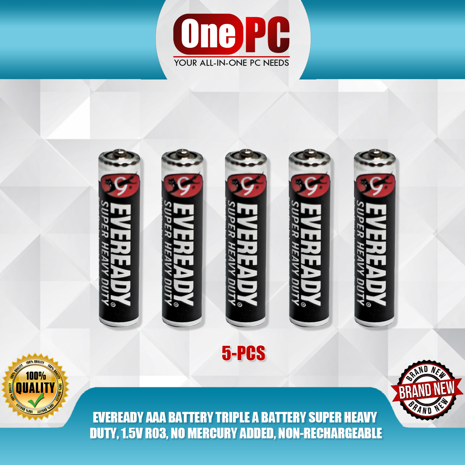 EVEREADY AAA BATTERY TRIPLE A BATTERY SUPER HEAVY DUTY, 1.5V R03, NO
