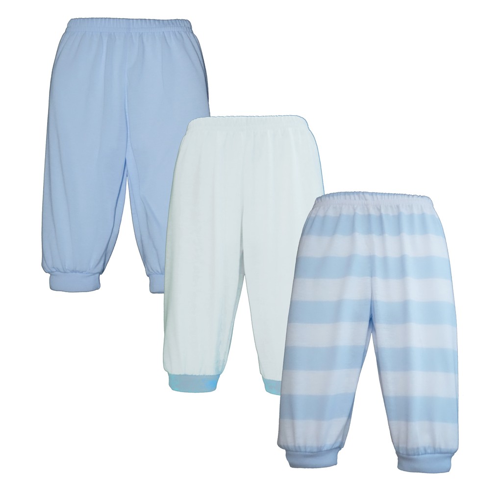 Froshie 3 Piece Newborn Baby Boy Pajama Pants Blue 3in1 Set Lazada PH