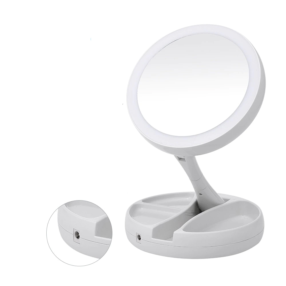 Flexible Makeup Mirror 10X Magnifying Mirrors LED Lighted Touch Screen