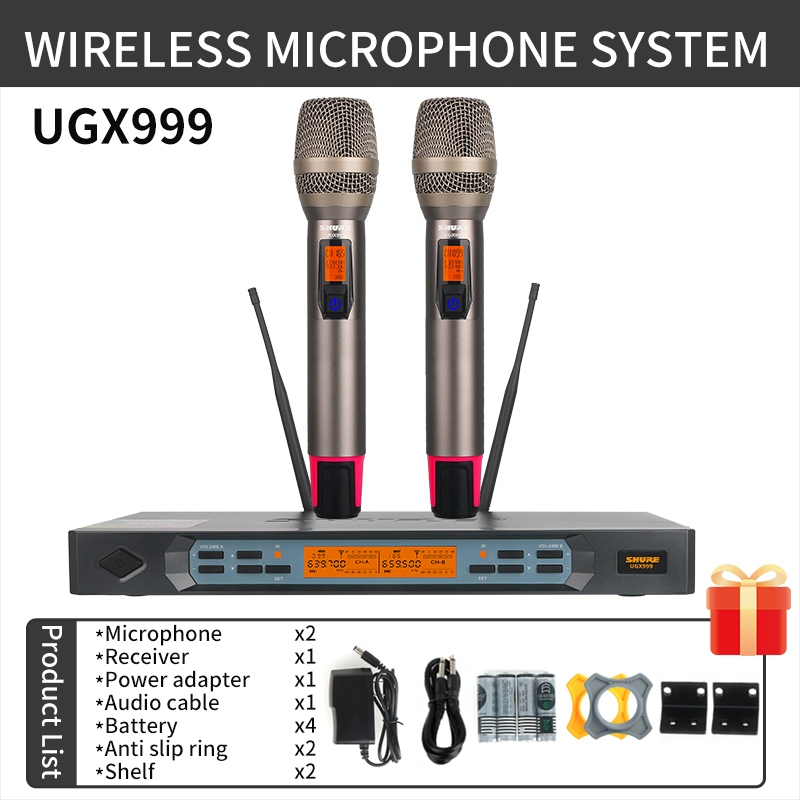 SHURE Wireless microphone double handheld All Metal wireless system