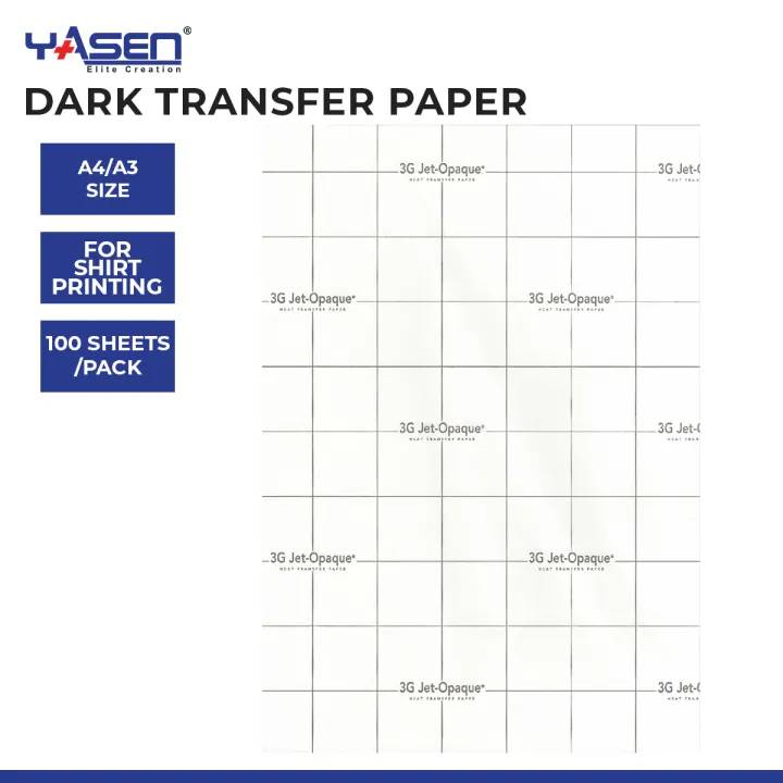 Dark Transfer Paper A3 For T Shirt 100 Sheets 3g Jet Opaque Dark Lazada Ph