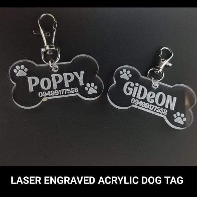 acrylic dog tag