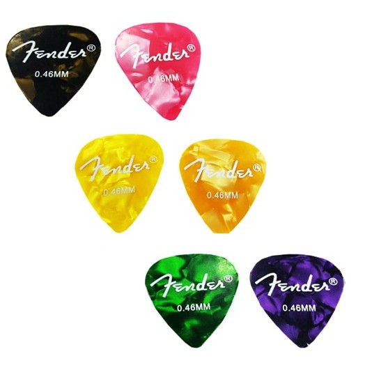 Fender Guitar Pick Assorted Color 6 pcs. Lazada PH