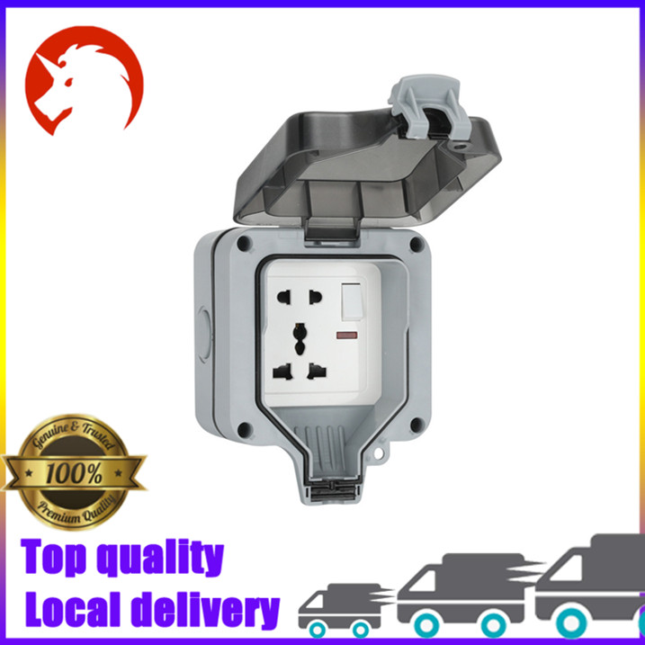 【IP66 Waterproof】 Outdoor Wall Power Socket Socket Wall Switch Socket