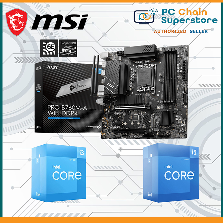 Intel Core i5-12400F MSI PRO B760M-A セット Intel i5-12400 / i5-12400F i5 12th Gen LGA1700 Processor + MSI PRO