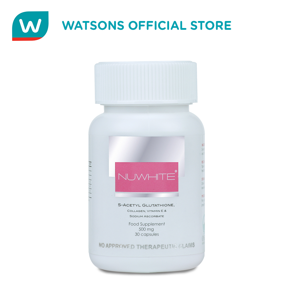 nu white glutathione watsons price NUWHITE S-Acetyl Glutathione 500mg 30s