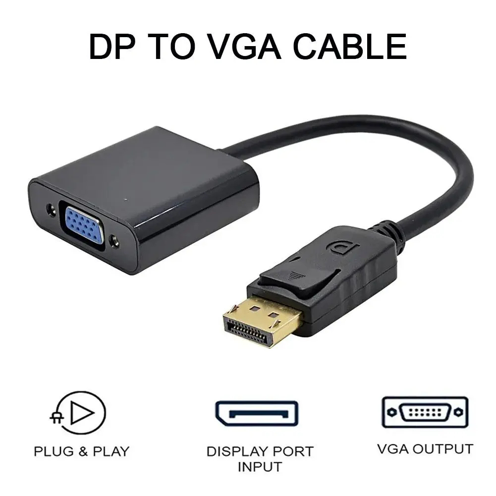 Displayport Male to VGA Female Adapter 4K x 2K 0.15M DP to VGA ...