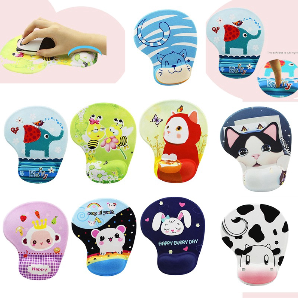 Sunffice miếng lót chuột dễ thương có hỗ trợ cổ tay tấm lót chuột chống trượt tiện dụng tấm lót chuột mềm cho máy vi tính máy tính xách tay
