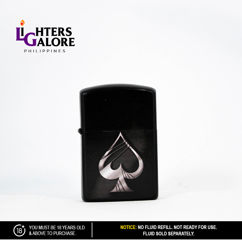 Lighters Galore BRANDLESS FLINT LIGHTER (SILVER ACE OF SPADE) Lazada PH