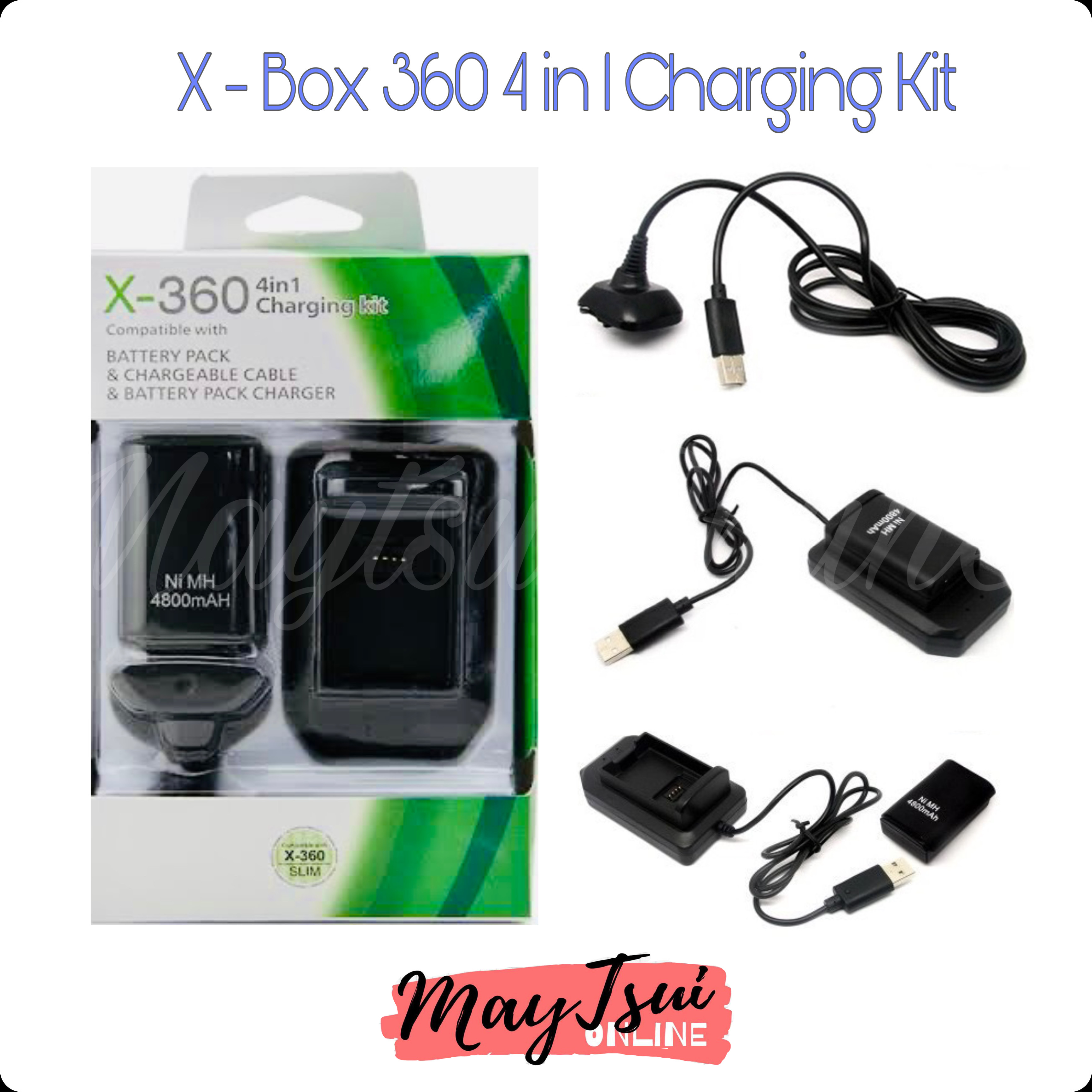 Xbox 360 Battery Pack 4in1 Charging Kit for Xbox360 wireless controller |  Lazada PH
