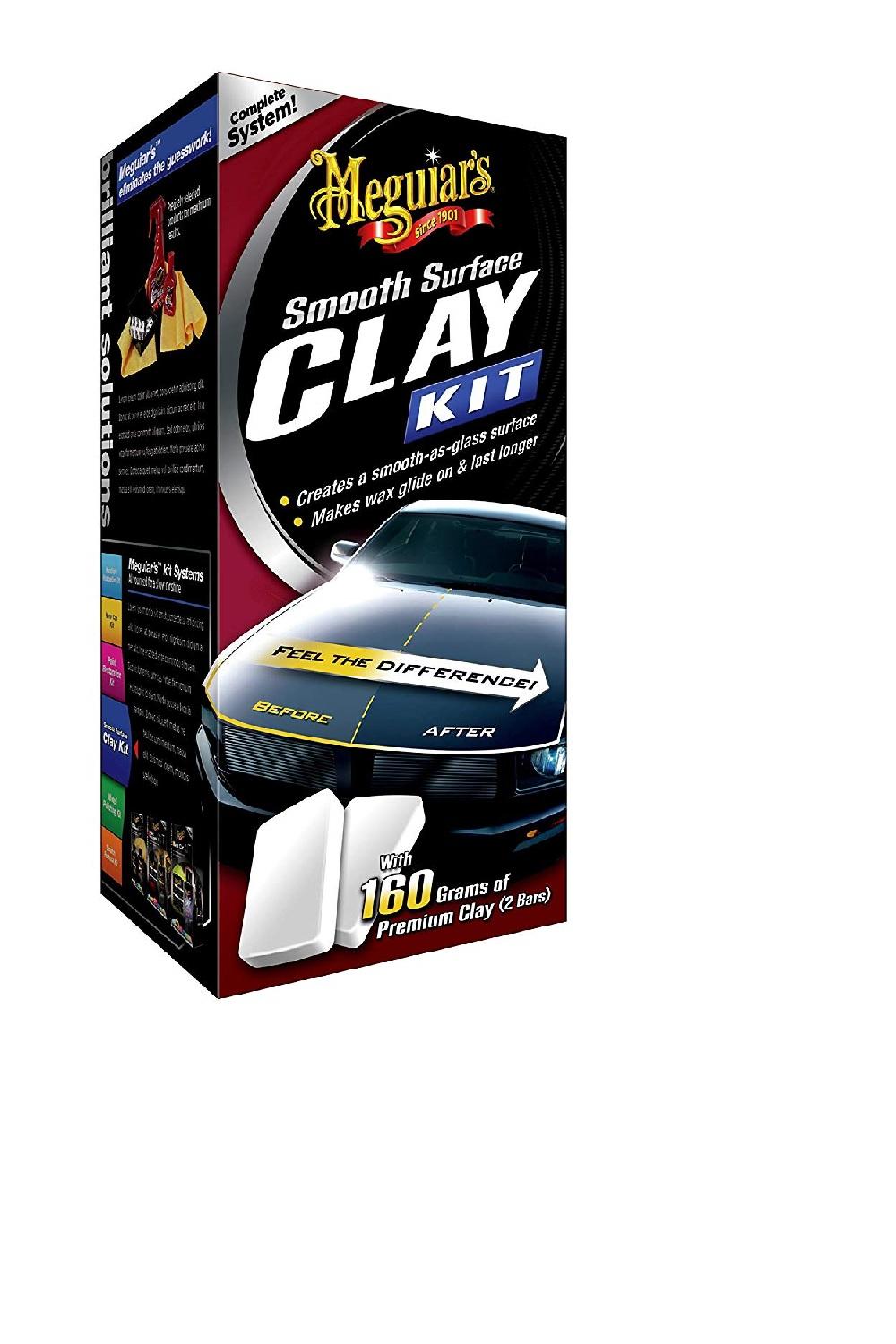 Meguiar's Smooth Surface Clay Kit - Safe and Easy Car Claying for Smooth as  Glass Finish - G1016