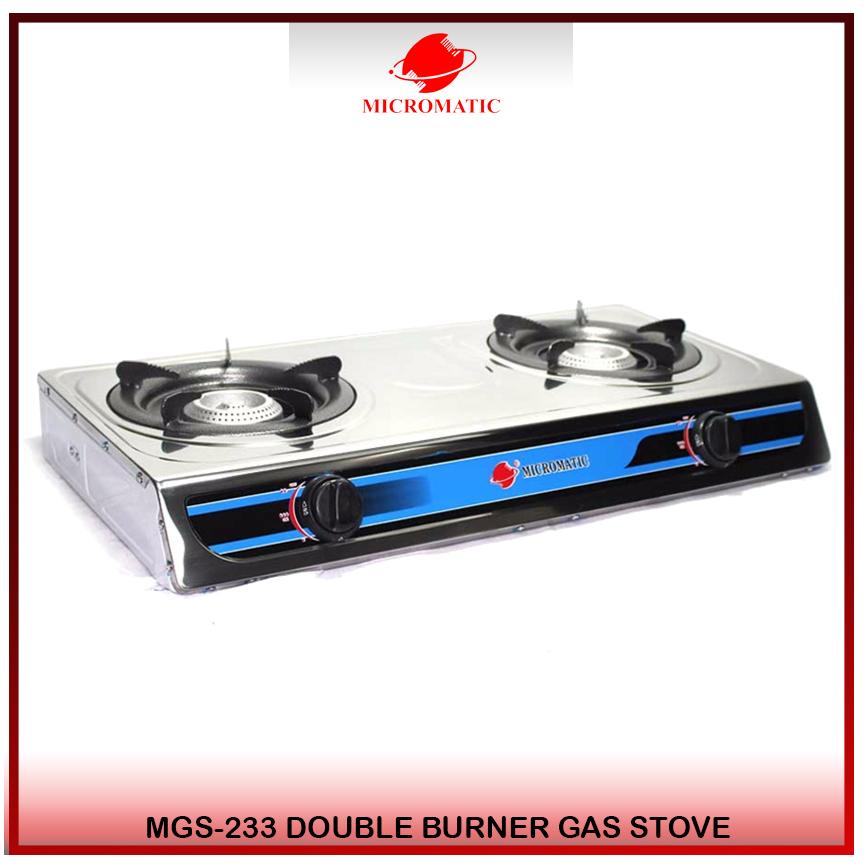 micromatic double burner glass top stove