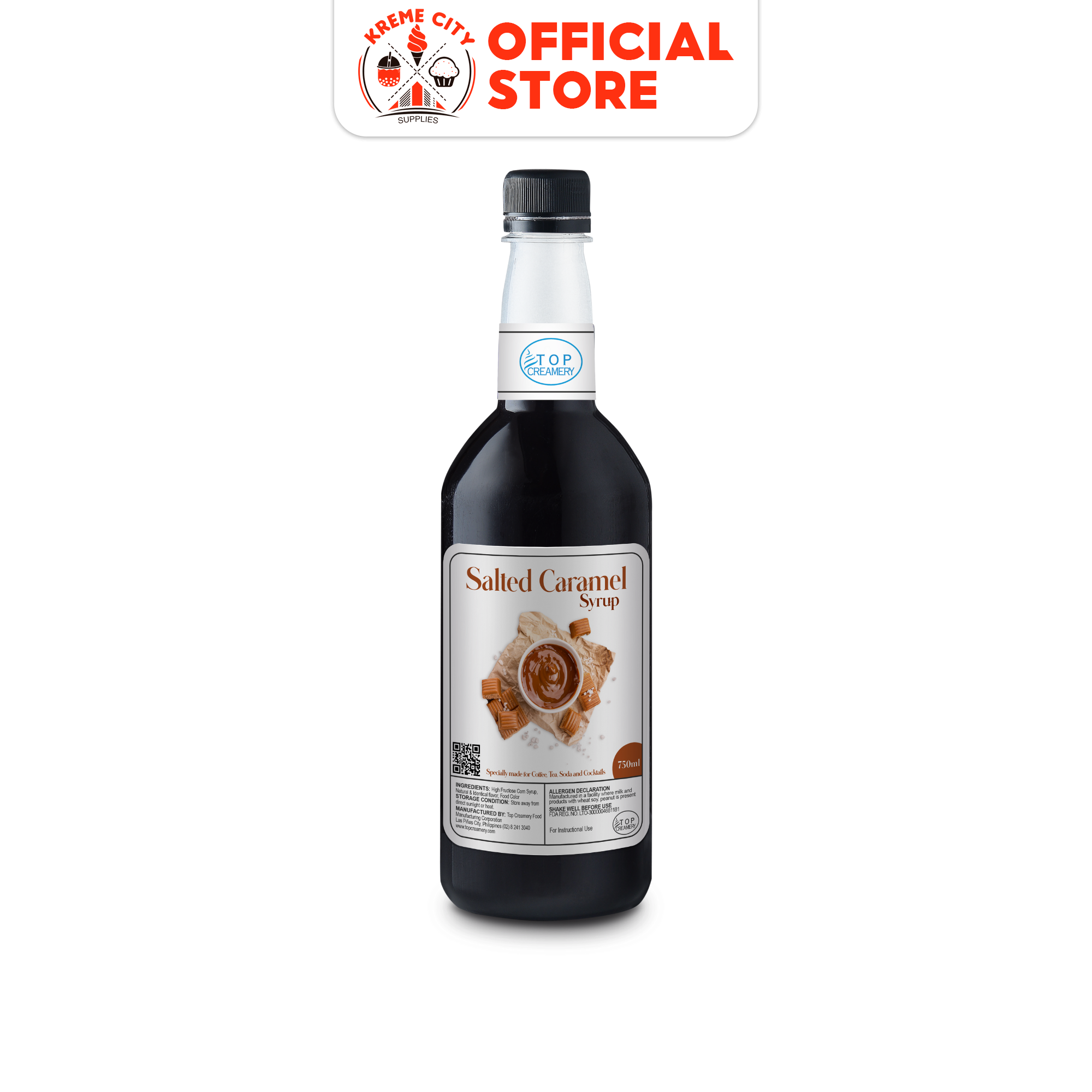 Top Creamery Salted Caramel Syrup 750ml Lazada PH