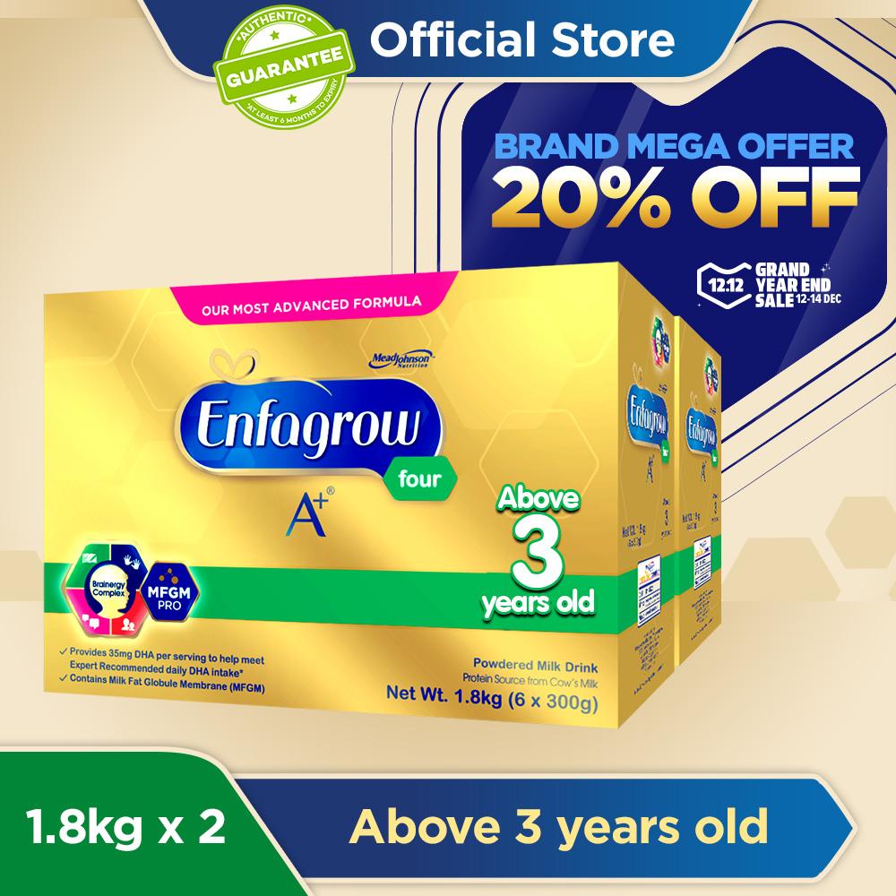 [Pack of 2] Enfagrow A+ Four Powdered Milk Drink for 3+ Years Old 1.8kg