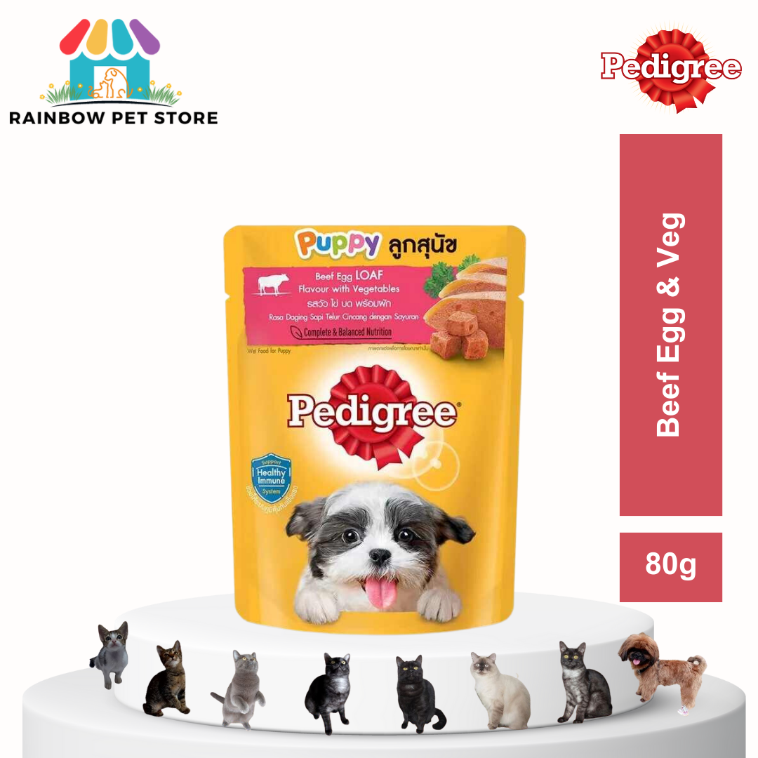 PEDIGREE Puppy Wet Dog Food 80g Beef Egg Loaf Flavour with