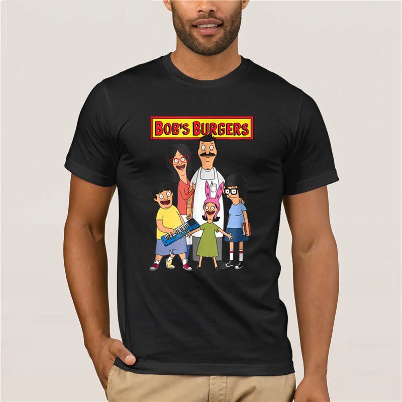 BWA Bob's Burgers Straight Outta Compton Parody Funny Music Black T-shirt S-6XL 