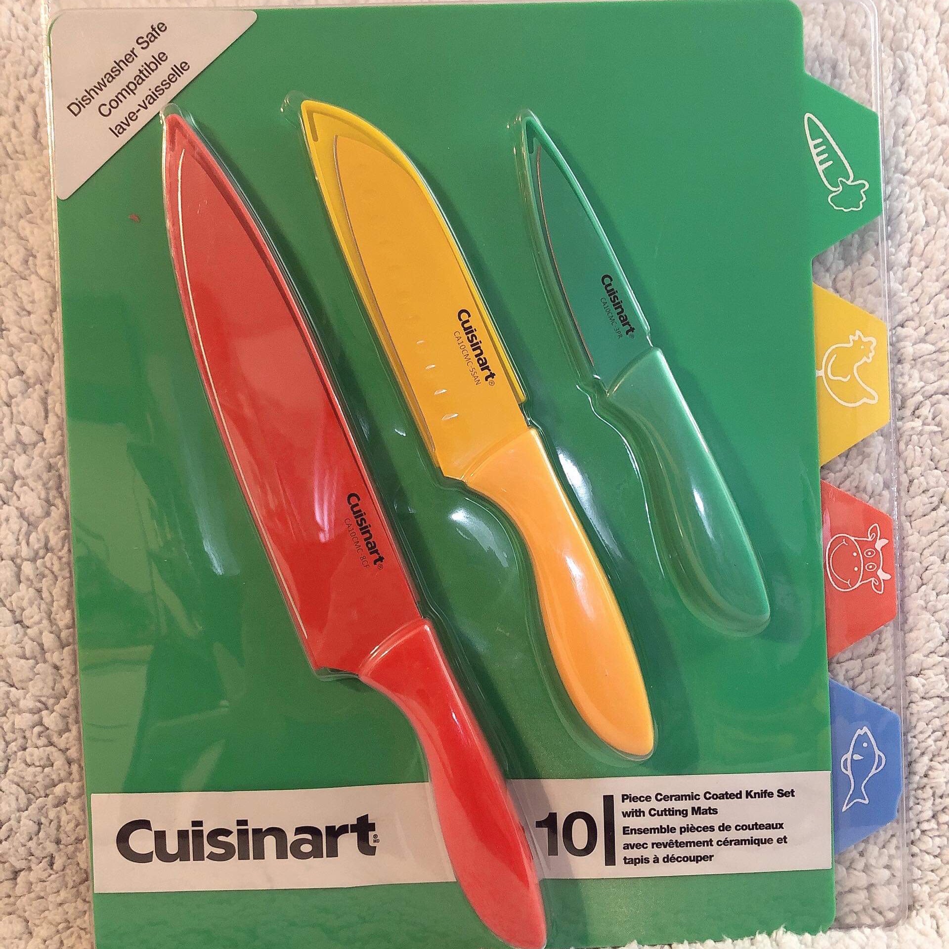 Cuisinart 12pc Ceramic Coated Knife Set - Best Image Home