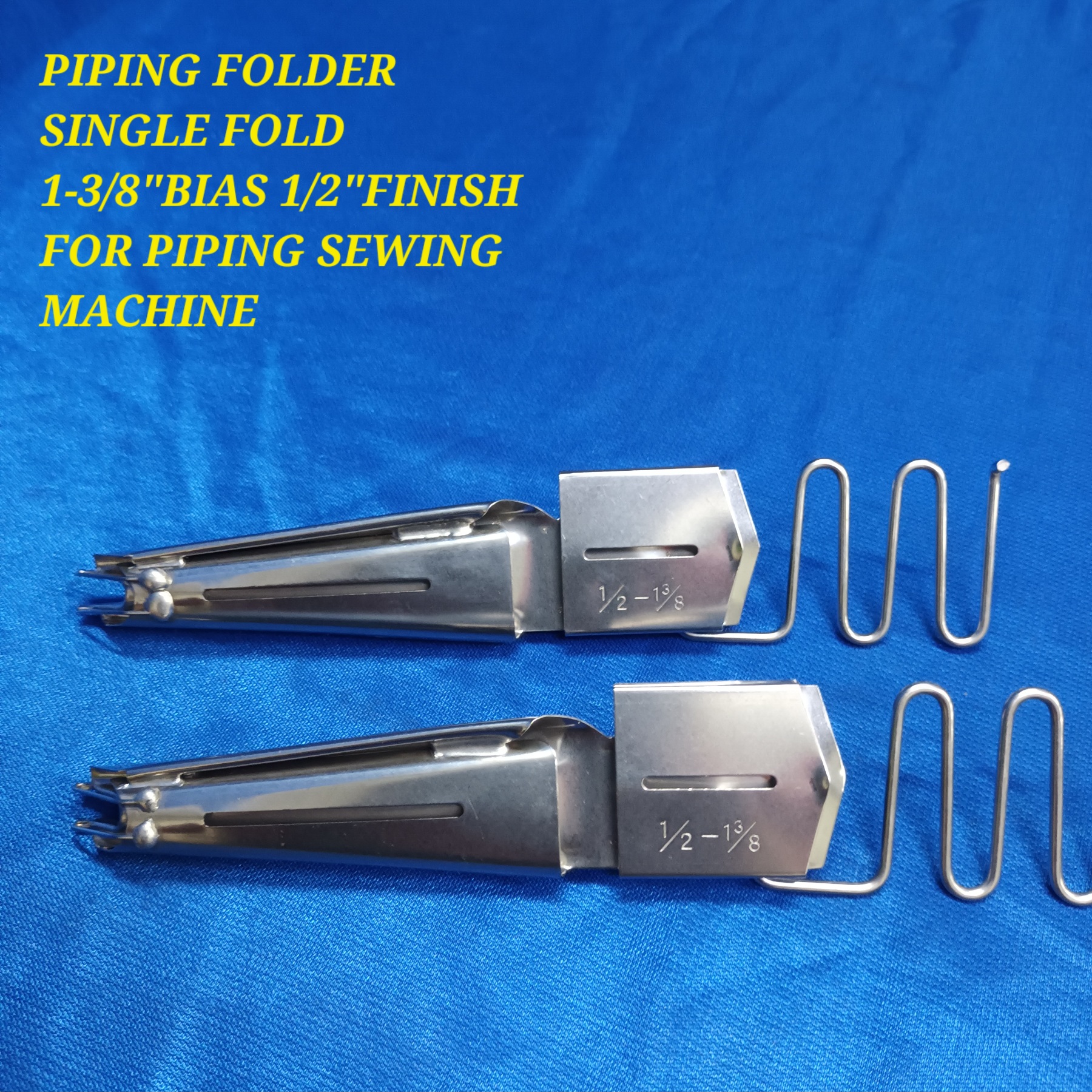 Piping Folder SINGLE FOLD 13/8" BIAS 1/2" FINISH for Piping Sewing