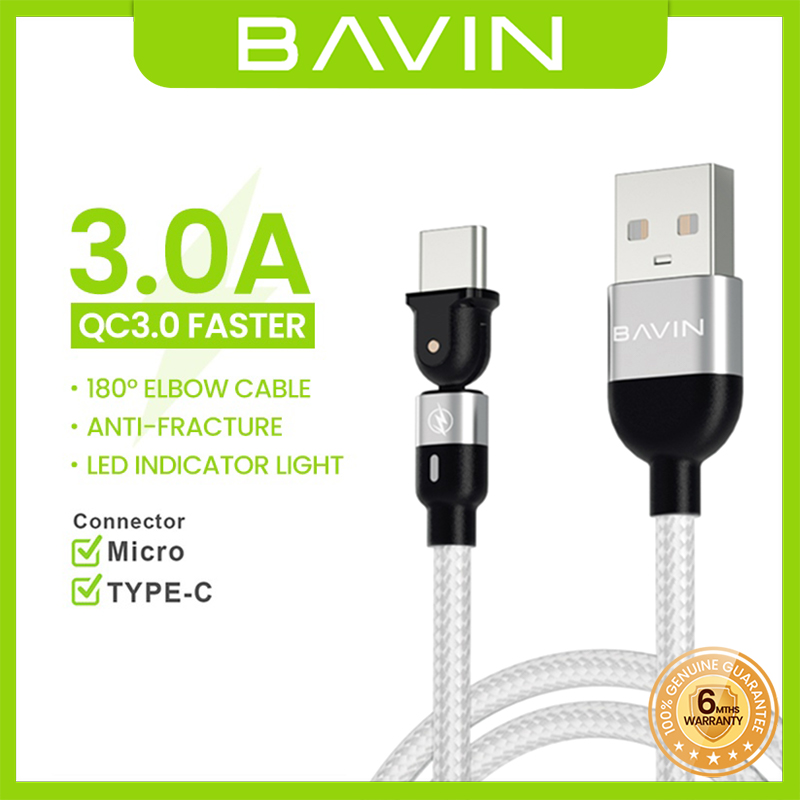 BAVIN CB224 3.0A Fast Charging Data Cable Qualcomm Support 180 ...
