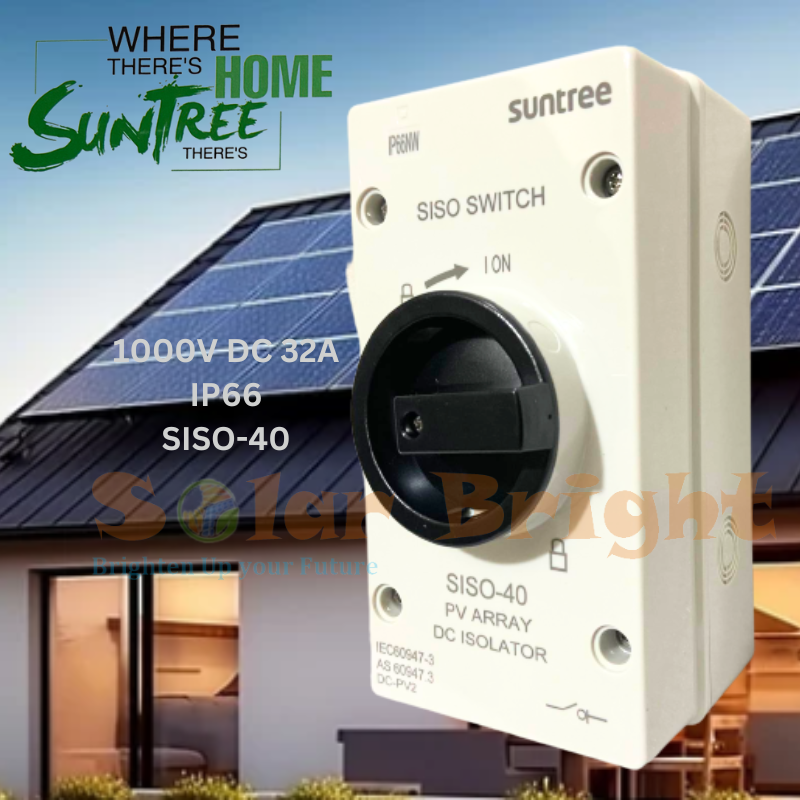 Suntree SISO-40 DC Switch Trennschalter 1000V DC / 32A IP66