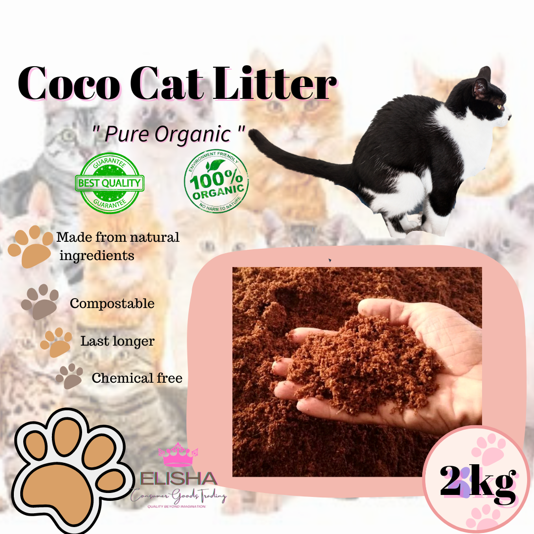 PET CAT LITTER 2 KILOGRAMS PACK VERY ORGANIC ODORLESS COD AND FAST