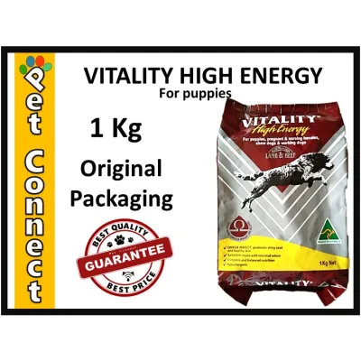 VITALITY HIGH ENERGY 1Kg ORIGINAL PACKAGING Dog Food for Puppy Small Bites