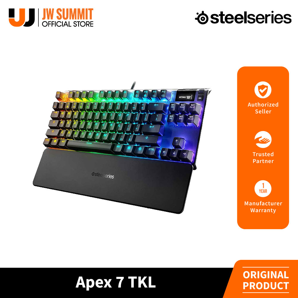 SteelSeries Apex TKL Compact Mechanical Gaming Keyboard – Red Linear – OLED  Smart Display – USB Passthrough and Media Controls – Tactile and Quiet – RGB  Backlit (64646) Lazada PH