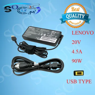 Laptop Charger Adapter for Lenovo 20V 4.5A Square USB Type