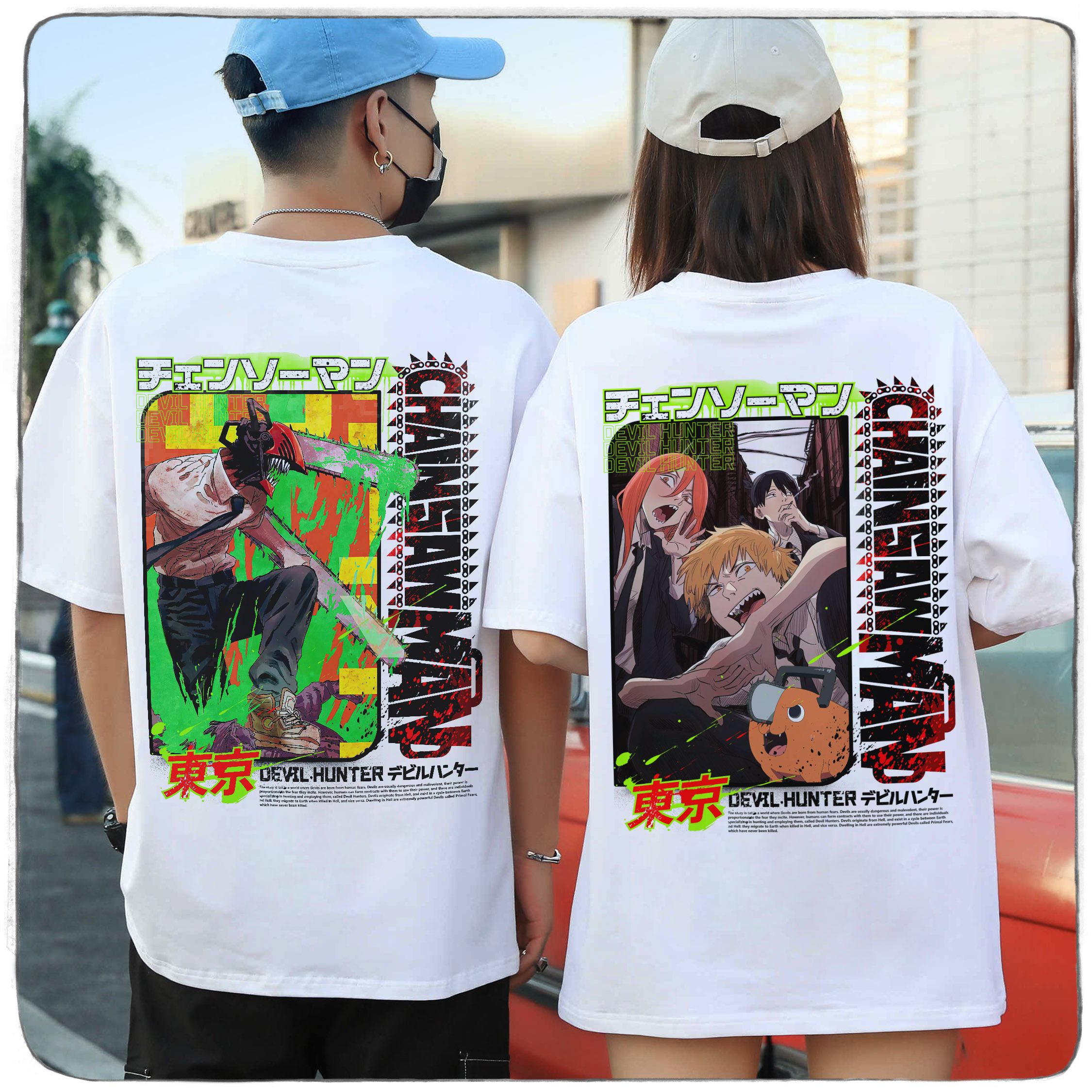 Cheap Women Oversized Chainsaw Man Power T Shirt Women Aesthetic