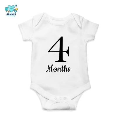 Baby Onesies Four Months Old Milestone - 4 Months