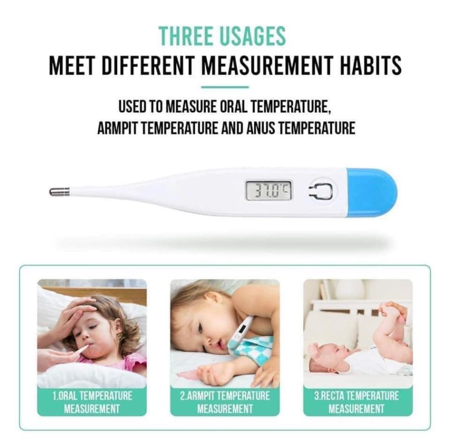 Practical Diagnostic Digital Monitor Thermometer Oral Cavity Thermometer Oxter 