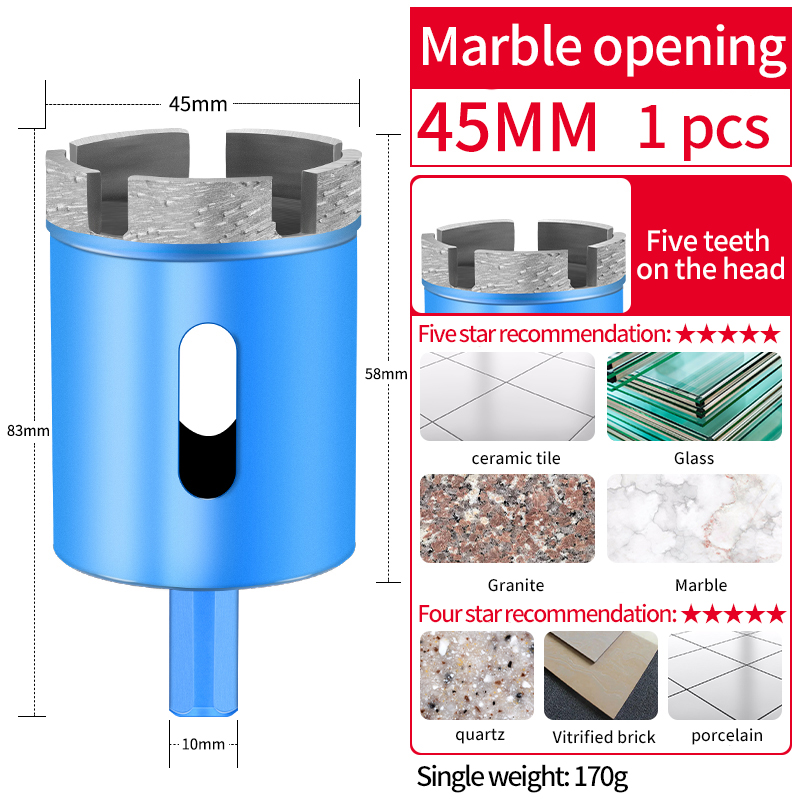 Diamond Coated Hole saw Drill Bit for marble tiles quartzite granite