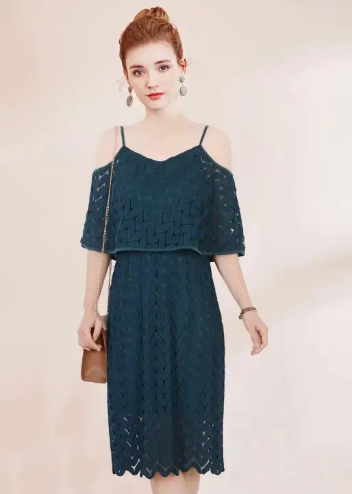 Cold Shoulder Lace Dress 758D | Lazada PH