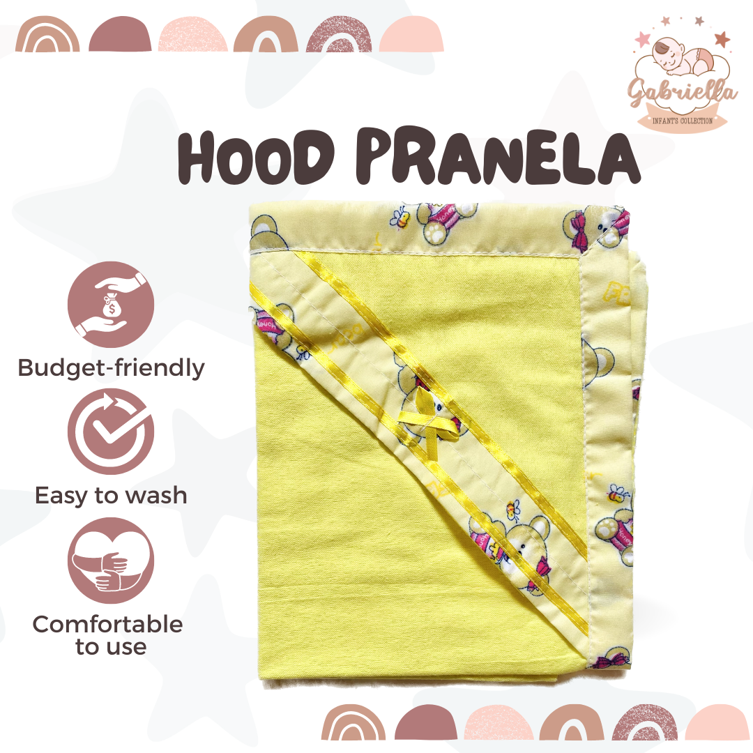 Pranela Hooded Baby Receiving Blanket for Newborn Baby Girl Boy
