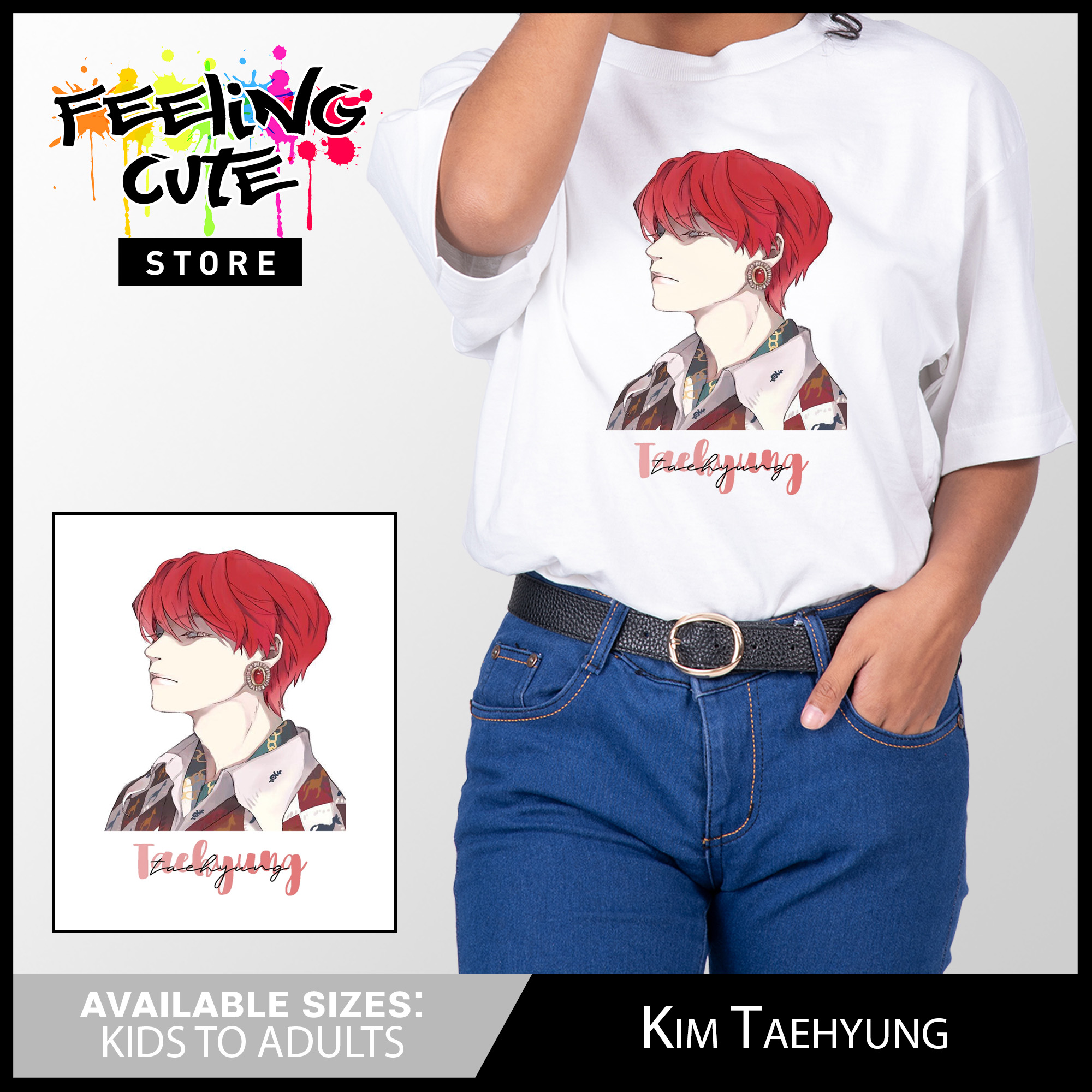 Kim Taehyung Shirt Available for Kids Kpop Merch Korean Tees | Lazada PH