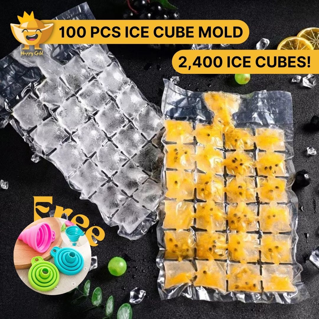 Disposable Ice Cube bags (100 Bags)