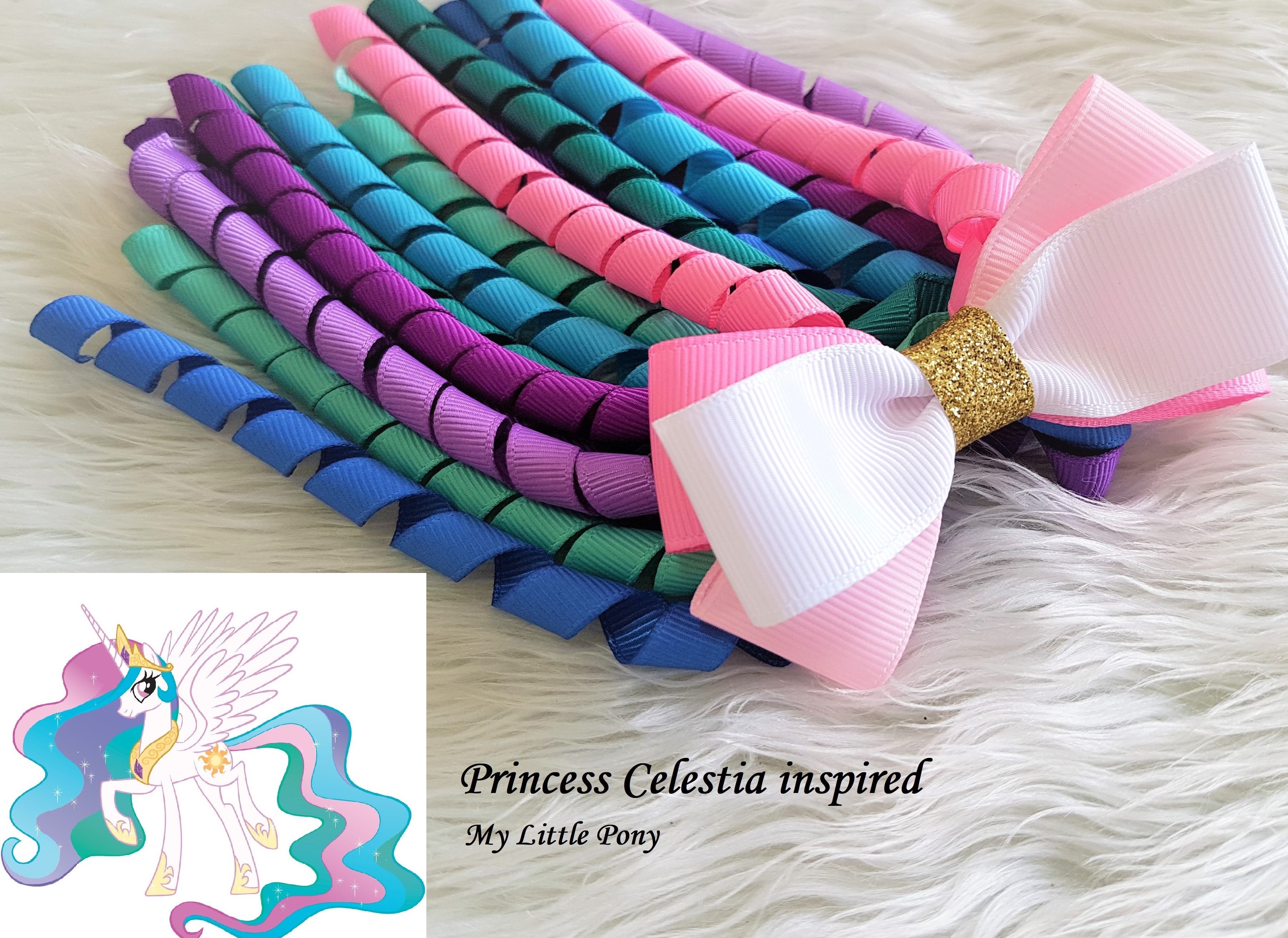 Princess Celestia Korker Bow My Little Pony inspired Girls Hair Accessories  | Lazada PH