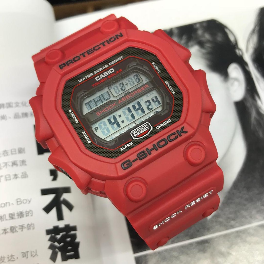 g shock tough solar red