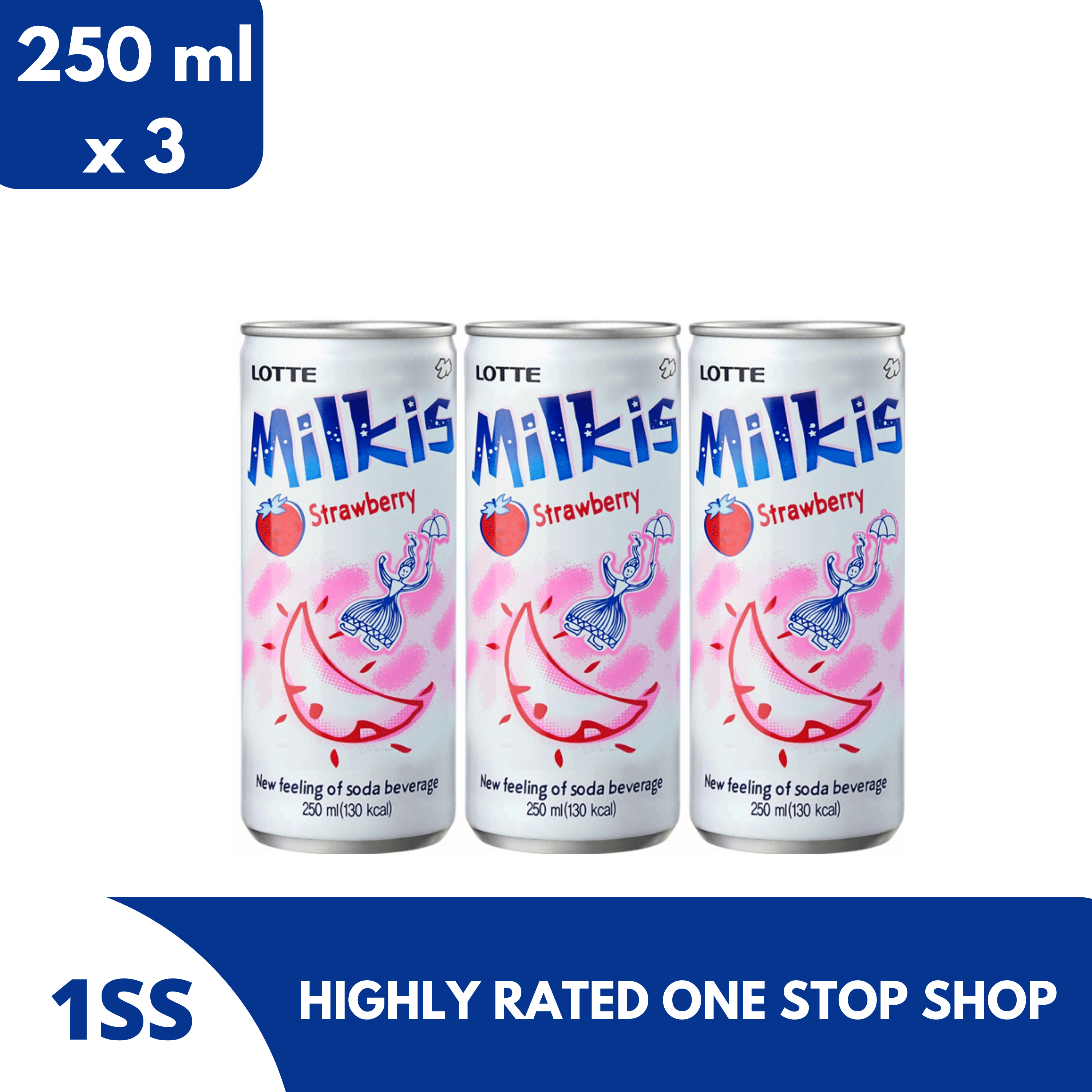 Lotte Milkis Carbonated Drink Strawberry Flavor 250ml Set Of 3 Lazada Ph