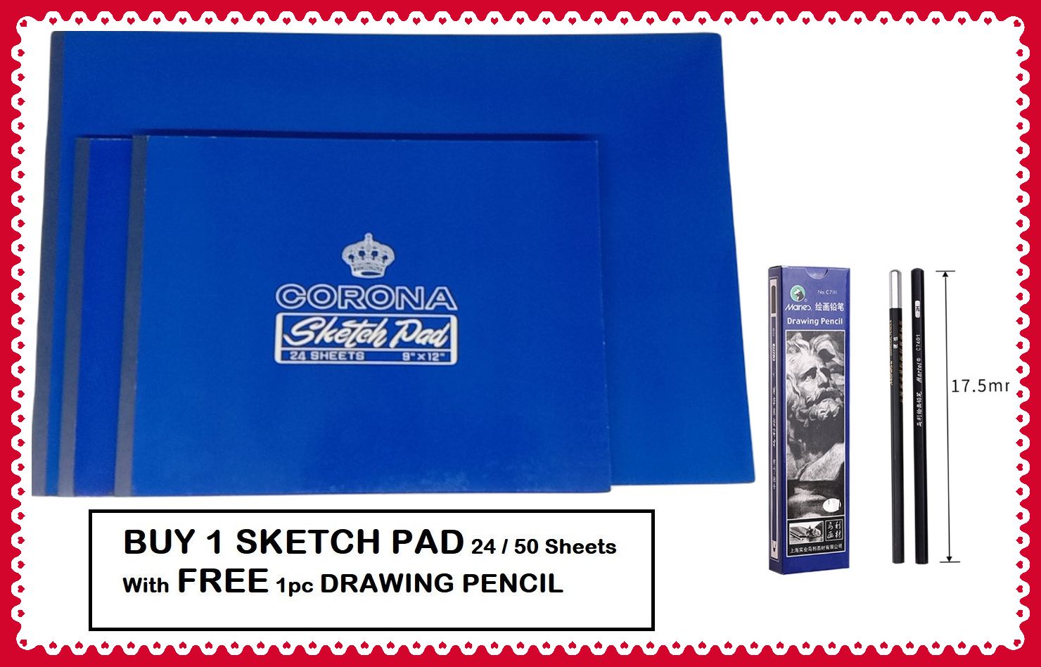 BEST BUY SKETCH PAD 9X12 PADDED 50 SHEETS