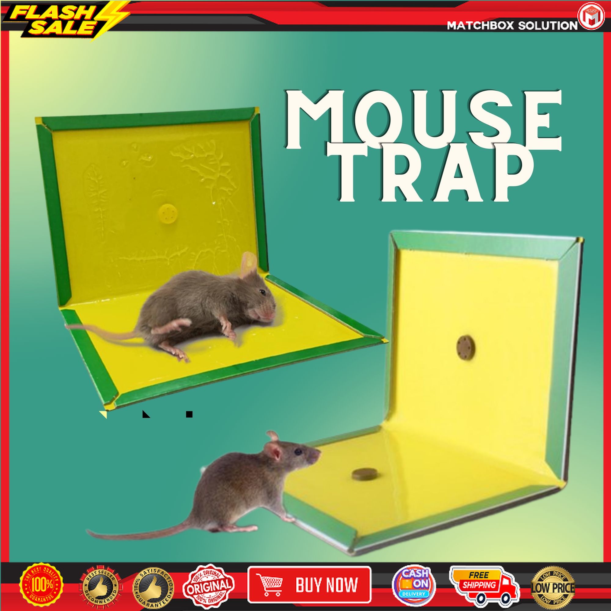 MATCHBOX ORIGINAL MOUSE AND RATS GLUE TRAPS STICKY MOUSE BOARD GLUE
