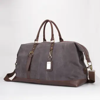 canvas leather travel bag