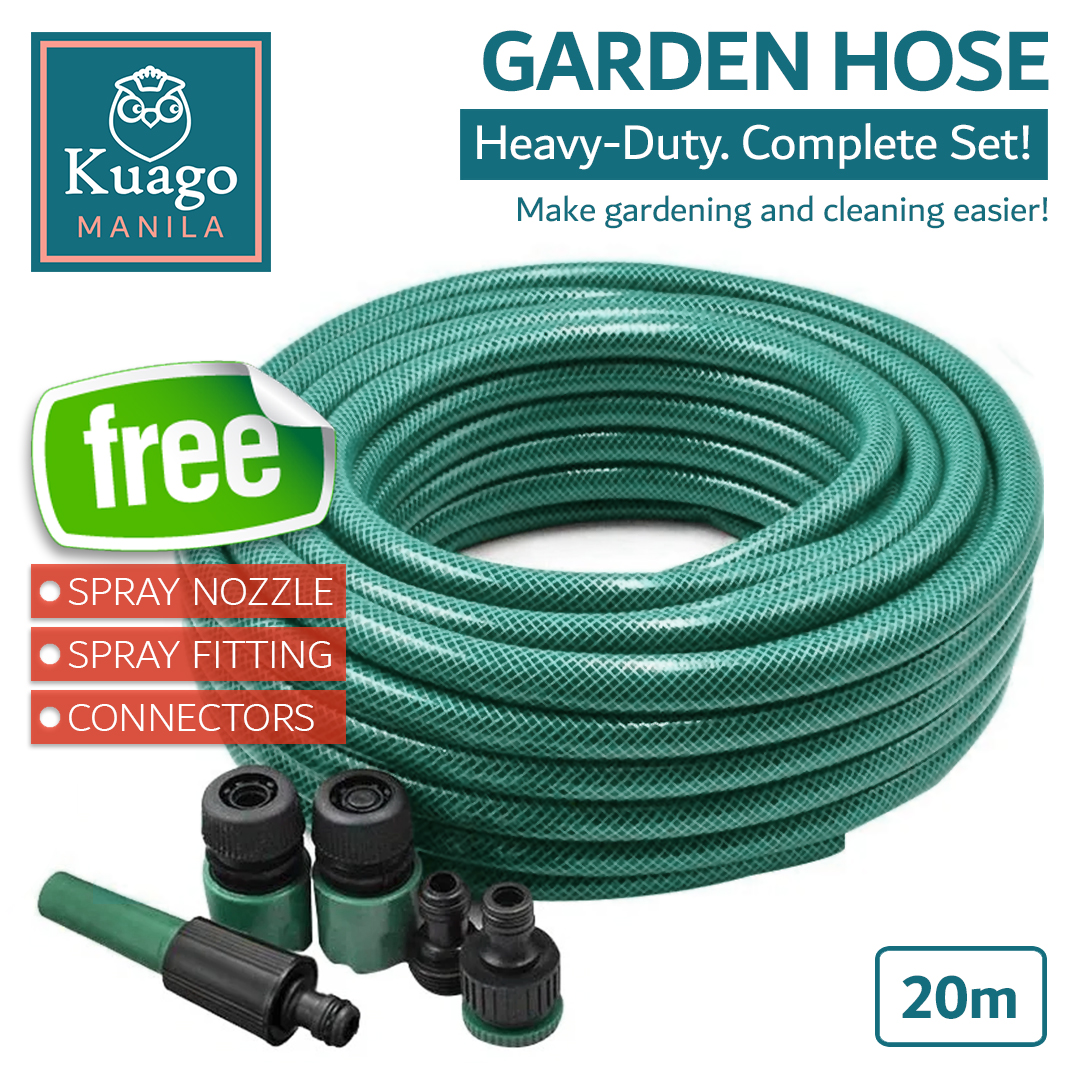 KuagoManila Garden Hose 20 Meter Hose Garden Hose Heavy Duty For 