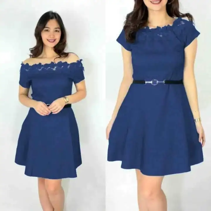 dress with belt on shoulder