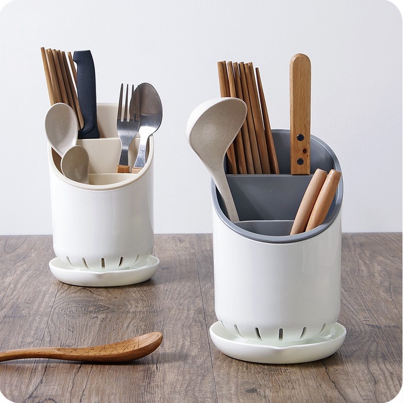 Cutlery Storage Holder Plastic Drainer Drain Containers Drying Rack