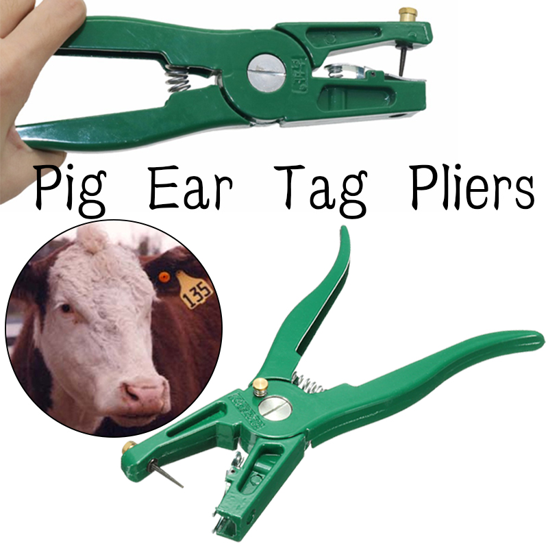 Livestock Animal Ear Tag Pliers Identify Applicator With Pins Animal