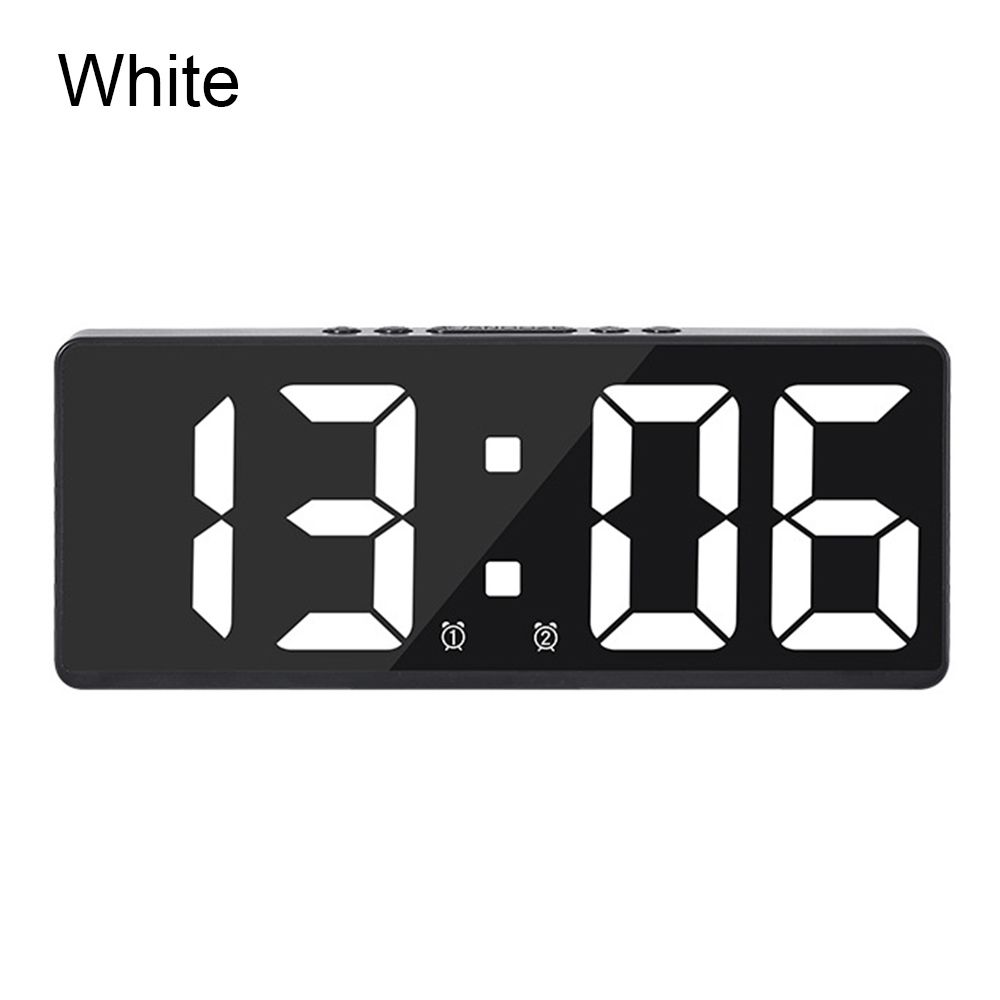 5210A Bedside Table Nightlight Number Clock Temperature Calendar Large Number Alarm Clock