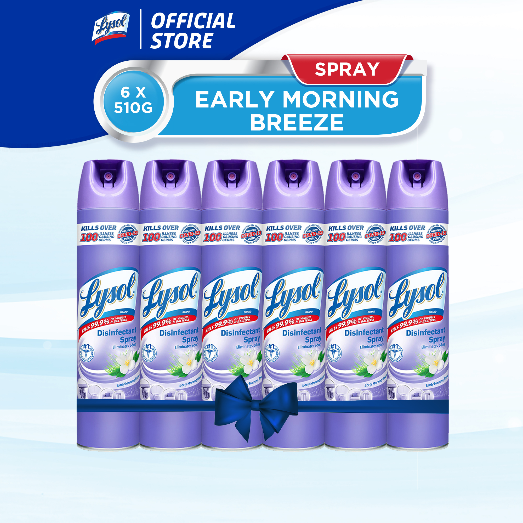 Lysol Disinfectant Spray Early Morning Breeze Scent 510g Set Of 6 Lazada Ph 5092