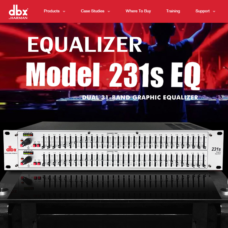 DBX Graphic Equalizer dbx 231/231S Dual channel 31 band 2series