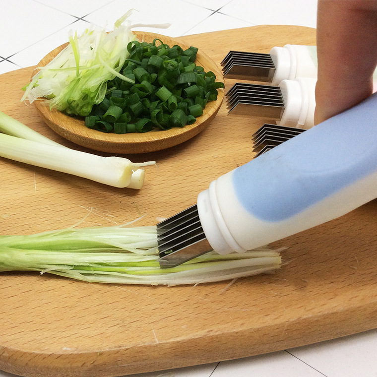 Stainless Steel Onion Slicer Green Onion Cutter Kitchen Scallion Shredder